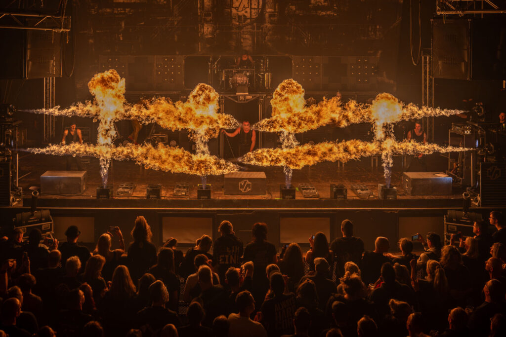 Feuershow bei Völkerball in Coesfeld